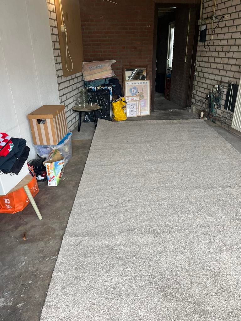 Groot nieuw taupe tapijt 4 x 2 meter, Ophalen, Nieuw, Rechthoekig, 200 cm of meer