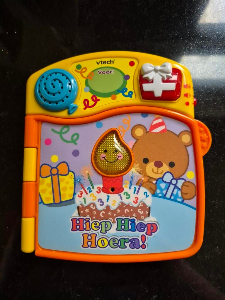 Vtech Hiep Hiep Hoera! boekje, Ophalen of Verzenden, Zo goed als nieuw