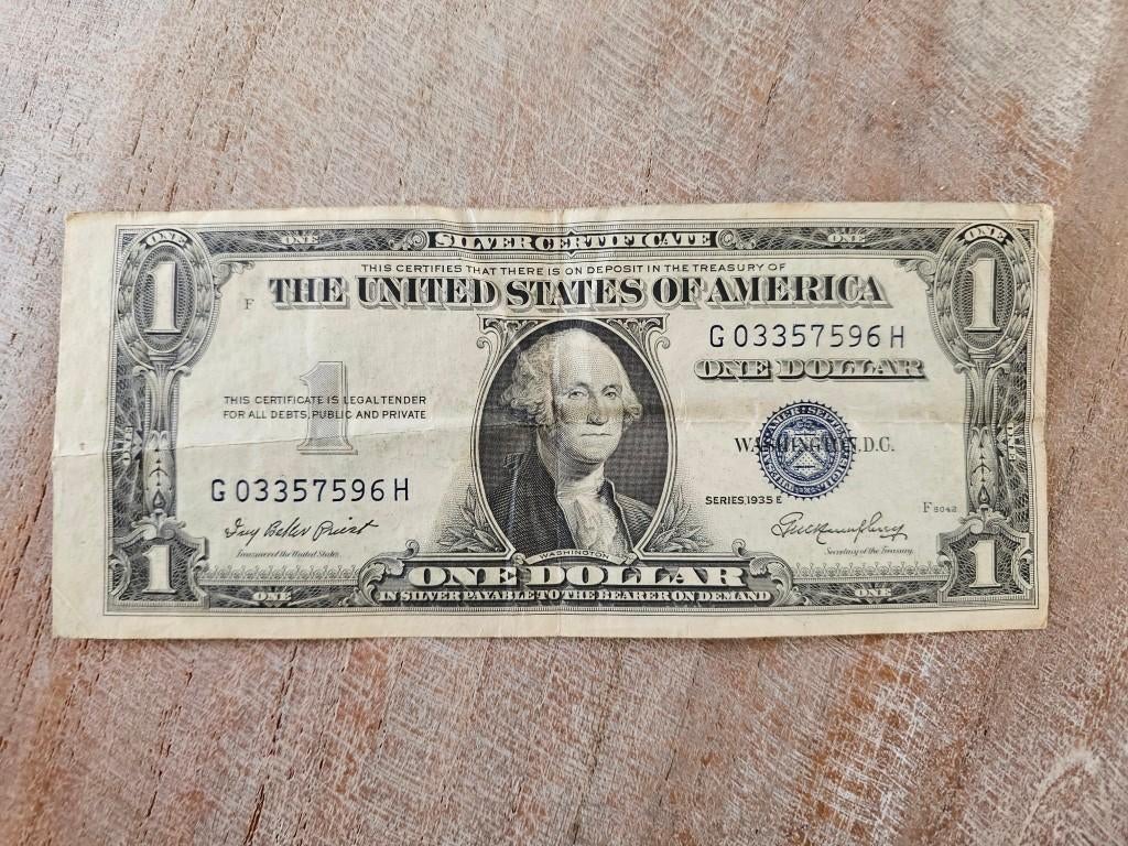 Dollar 1935 1 one USA Amerika dollars € 7,95 zie de foto`s, Postzegels en Munten, Bankbiljetten | Amerika, Ophalen of Verzenden
