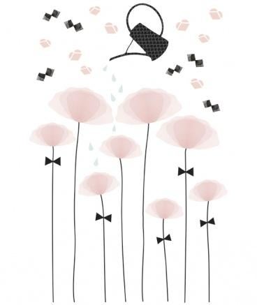 Muursticker wandsticker Sticker Roze Bloemen Lilipinso, Nieuw, Ophalen of Verzenden, Wanddecoratie, Lilipinso