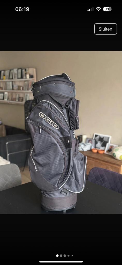 Zwarte Ogio golftas, Ophalen of Verzenden, Zo goed als nieuw, Tas