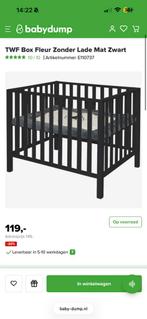 Babybox zwart - TWF Box Fleur zonder matras klein prijsje, Ophalen, Gebruikt, Rechthoekig
