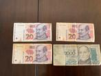 4 x bankbiljet venezuela / kroatie, Ophalen of Verzenden, Overige landen
