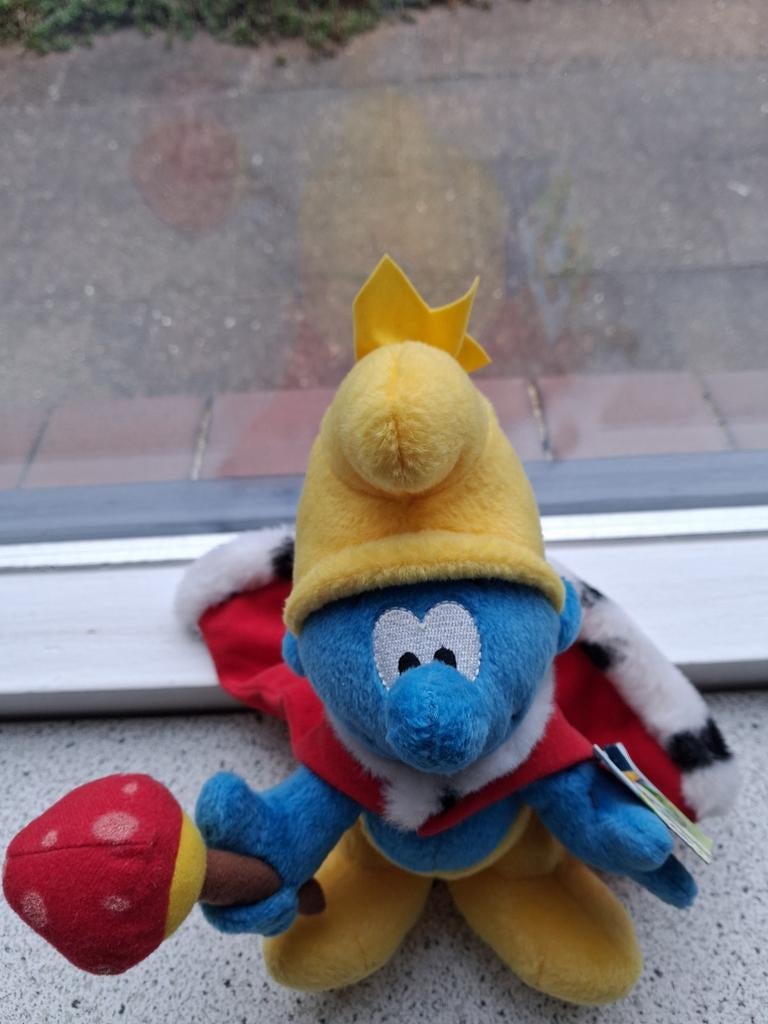 King Smurf Koning Koningssmurf merk Trudi vintage, Overige typen, Nieuw, Ophalen of Verzenden, Met label