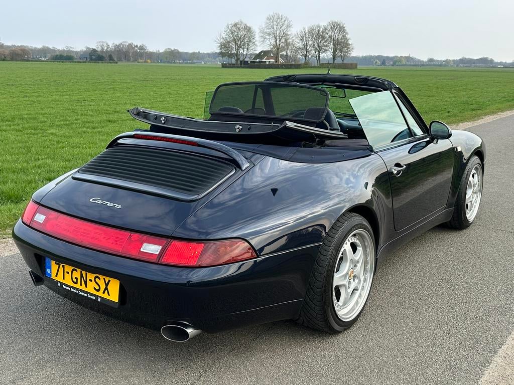 Porsche 911 993 3.6 Carrera Cabriolet Tiptronic 99.497 km!!, Automaat, Achterwielaandrijving, Cabriolet, Blauw