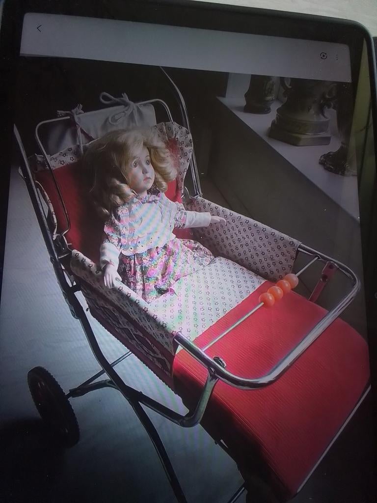 2 Poppenwagens met Pop - Vintage Speelgoed, Ophalen of Verzenden, Gebruikt, Overige typen