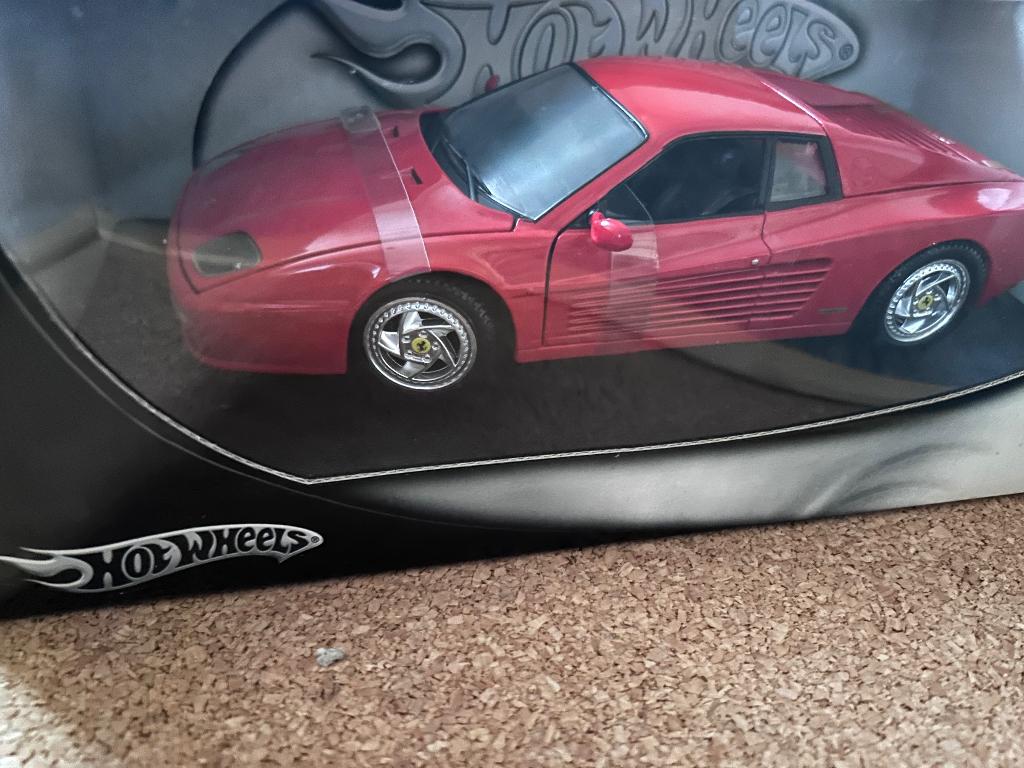 Ferrari Testarossa 1:18  Hot Wheels, Ophalen of Verzenden, Nieuw, Auto, Hot Wheels