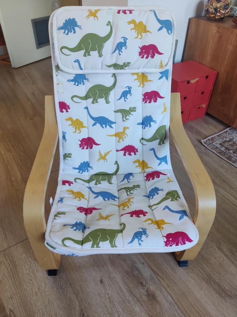 Ikea Poäng kinder fauteuil met dinosaurusprint, Ophalen, Gebruikt, Overige typen