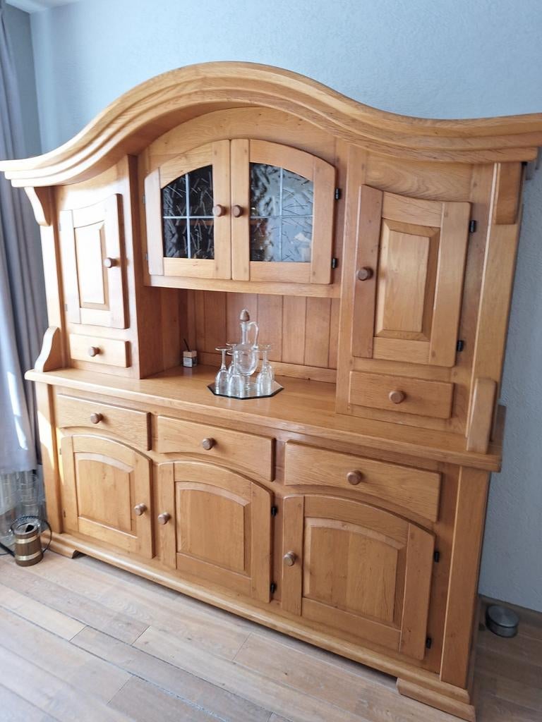 Mooie massief eiken kast, Ophalen, Gebruikt, Met deur(en), Klassiek