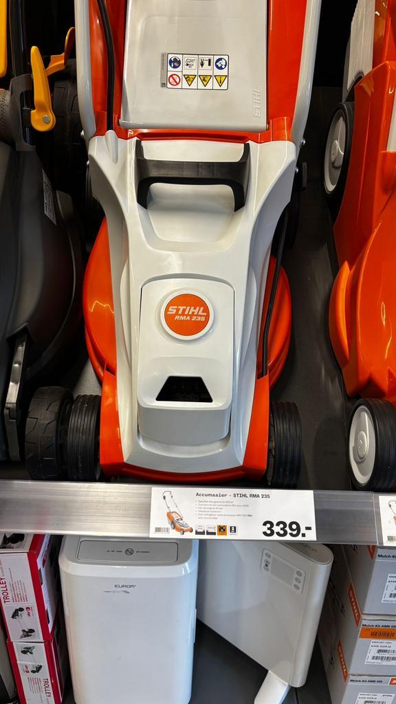 STIHL RMA 235 Accu grasmaaier, Tuin en Terras, Grasmaaiers, Zo goed als nieuw, Ophalen of Verzenden