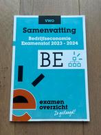 Examenoverzicht Samenvatting Bedrijfseconomie VWO, Ophalen of Verzenden, Nieuw, VWO, Bedrijfseconomie of M&O
