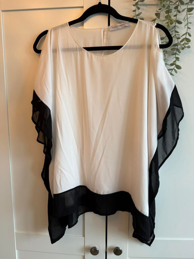 Rinascimento, witte tuniek, cold shoulder, maat L, Kleding | Dames, Wit, Ophalen of Verzenden, Zo goed als nieuw, Rinascimento