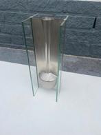 vaas van glas/metaal, Overige materialen, Overige kleuren, Ophalen of Verzenden, Zo goed als nieuw