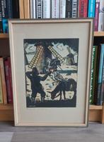 Houtgravure Juan Castells Marti. Don Quichot, Antiek en Kunst, Ophalen of Verzenden