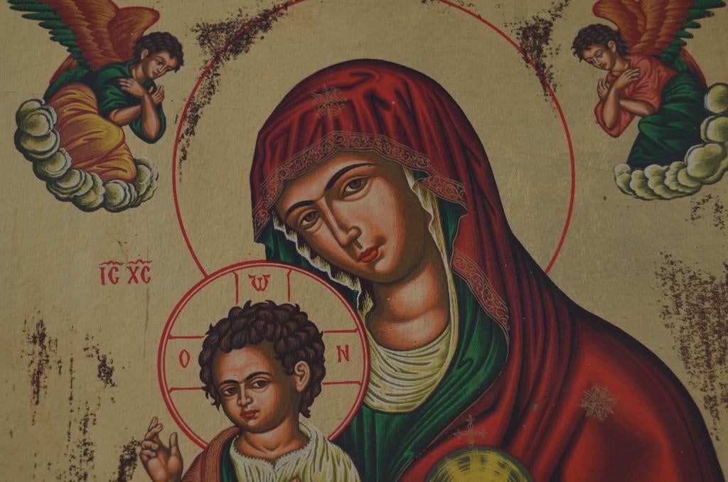 Russische icoon in prima staat, Ophalen of Verzenden, Gebruikt, Overige typen, Christendom | Katholiek