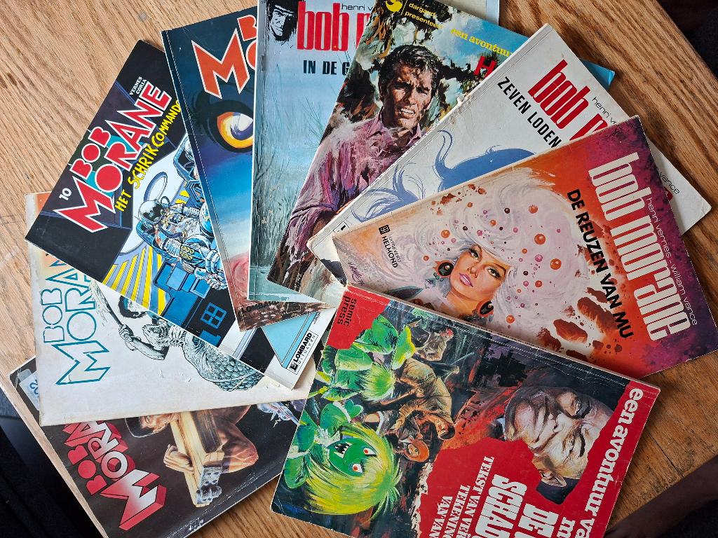 Bob Morane 9x stapel ook los te koop ruil Vernes Vance Coria, Boeken, Gelezen, William Vance, Ophalen of Verzenden, Meerdere stripboeken