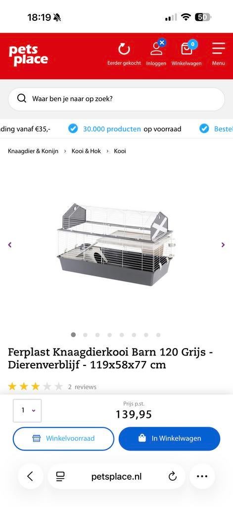 Konijnen hok zo goed als nieuw, Dieren en Toebehoren, Knaagdieren en Konijnen | Hokken en Kooien, Ophalen, 110 cm of meer, Zo goed als nieuw