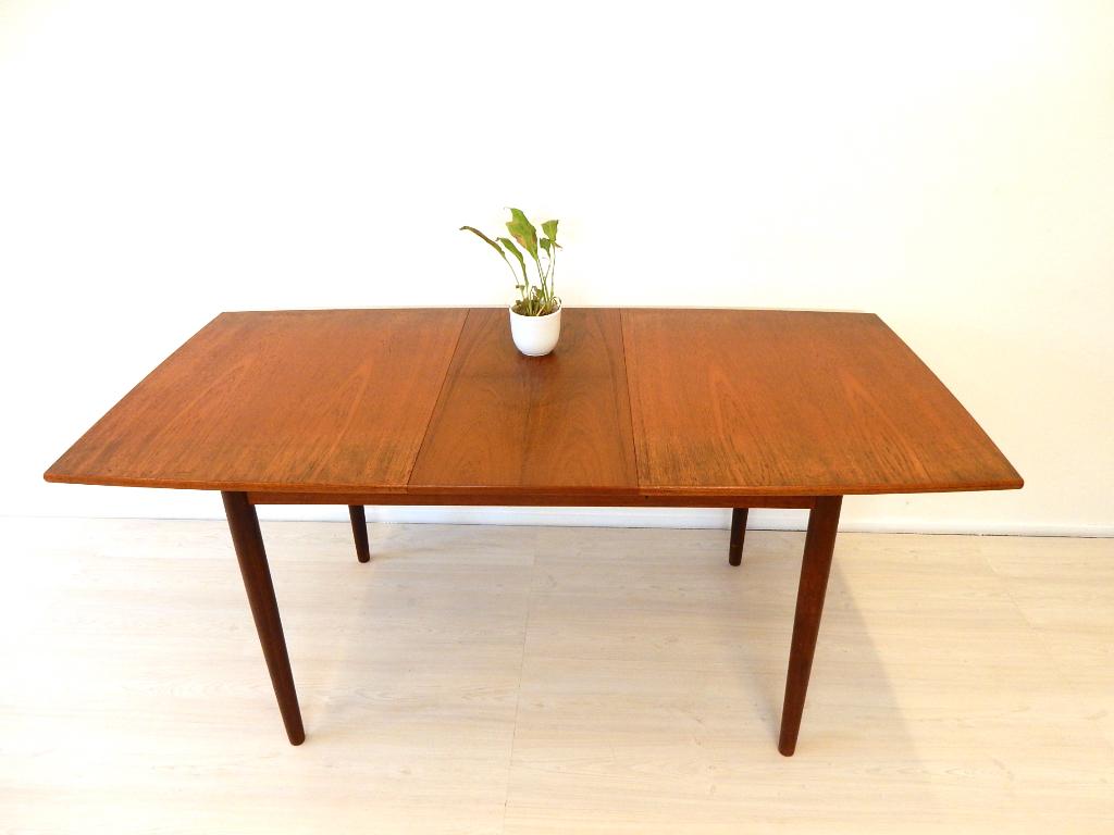 vintage eettafel tafel jaren60 teakhout uitschuiftafel ovaal, Gebruikt, ., 200 cm of meer, Vijf personen of meer