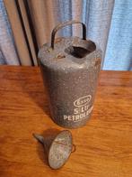 Vintage Esso 5L kan en trechter, Ophalen of Verzenden