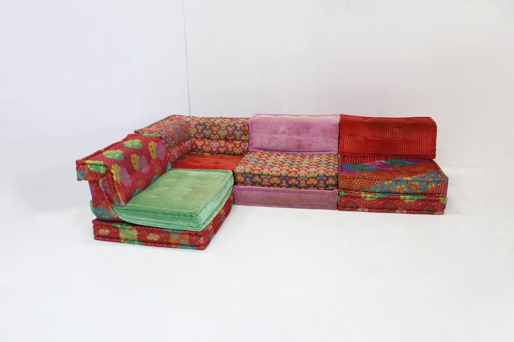 Roche Bobois Mah Jong sofa Kenzo Takada  12 delen, Gebruikt, 300 cm of meer, Ophalen of Verzenden, Vierpersoons of meer