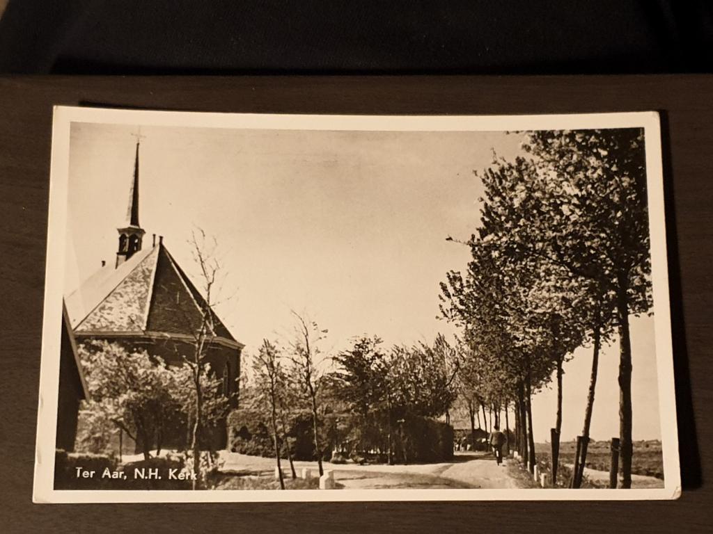 Ter Aar N.H. Kerk 1956, Ophalen of Verzenden, 1940 tot 1960, Gelopen, Groningen