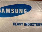 Samsung vlag wit-blauw 1,50x1,00 meter, Ophalen of Verzenden, Gebruikt