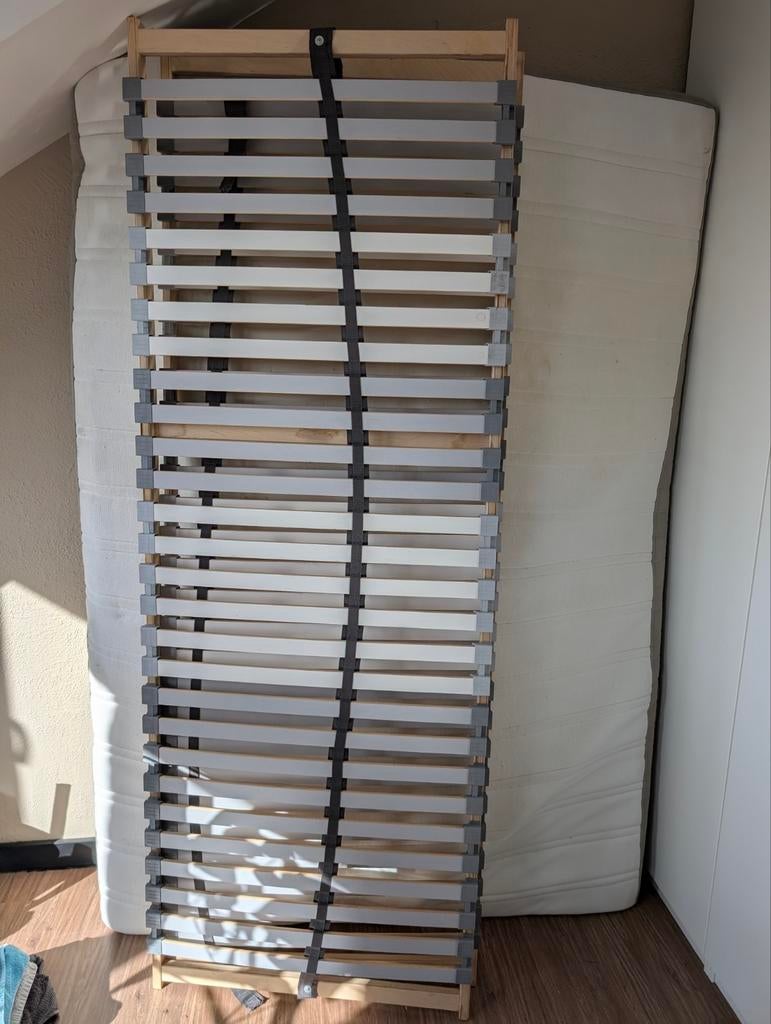 Twee Ikea lattenbodems 2x70cm, Huis en Inrichting, Slaapkamer | Matrassen en Bedbodems, Zo goed als nieuw, Twijfelaar, Bedbodem