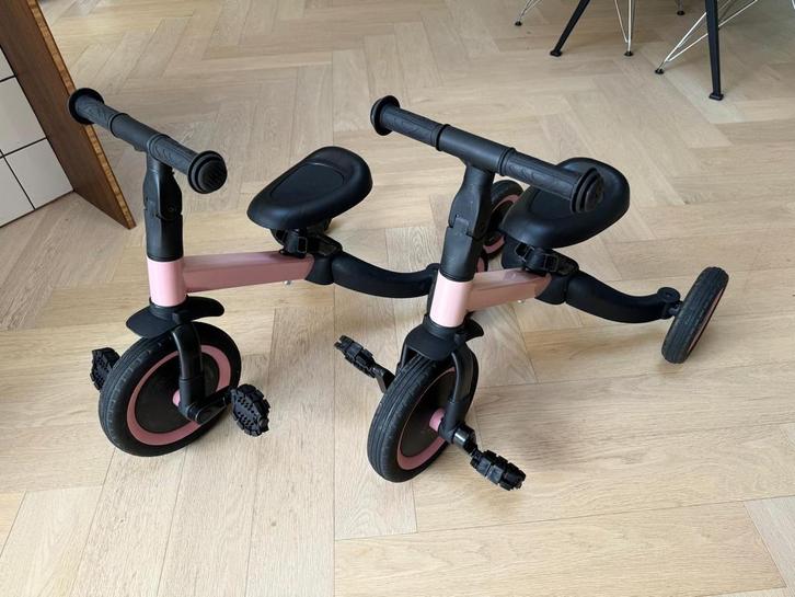 2x Topmark 4-in-1 - Roze loopfiets/driewieler, Fietsen en Brommers, Fietsen | Kinderfietsjes, Gebruikt, Minder dan 16 inch, Ophalen