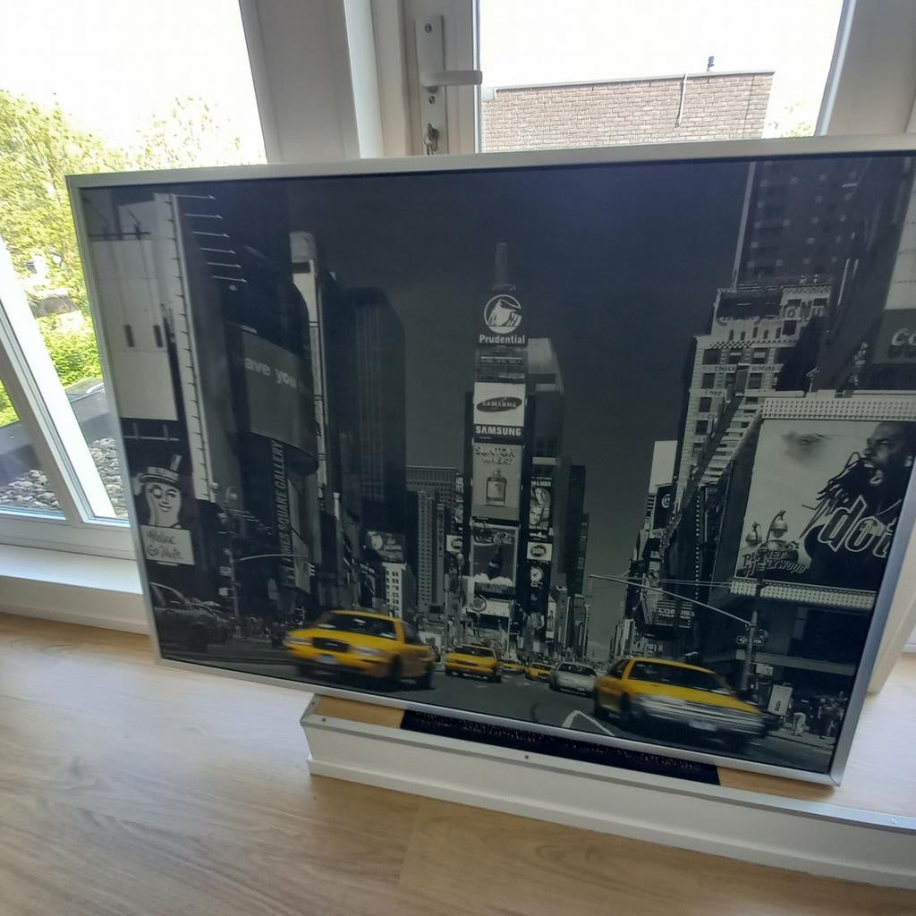 Times Square New York Canvas Schilderij, Ophalen, 50 tot 75 cm, Zo goed als nieuw, Schilderij