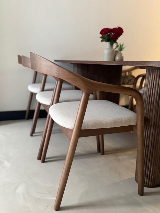 Eetkamerstoelen Japandi Stijl Houten Stoelen OP=OP, Huis en Inrichting, Stoelen, Japandi modern industrieel hout, Bruin, Nieuw