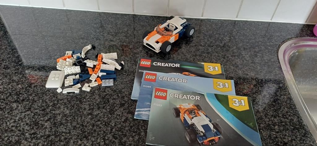 Lego Creator 31089 Oranje Raceauto 3-in-1 met instructies, Ophalen of Verzenden