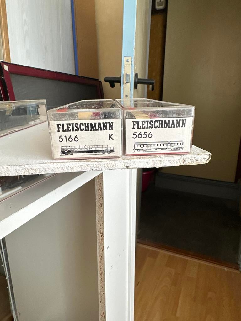 Fleischmann H0 Rijtuigen 5166 en 5656, Gebruikt, Gelijkstroom, Fleischmann, Wagon