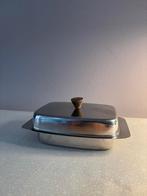 Vintage RVS botervloot houten dekselknopje, *, Gebruikt, Verzenden, *