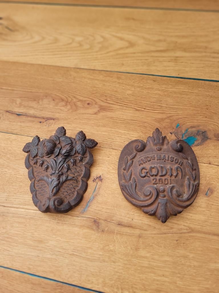 Decoratieve gietijzeren plaquettes - Franse stijl, Ophalen of Verzenden