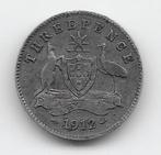 Australië 3 pence 1912 KM# 24, Verzenden, Losse munt, Zilver