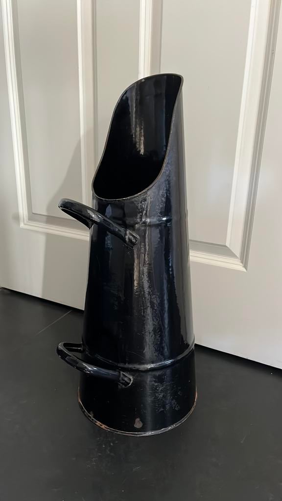 Kolenkit emaille zwart brocante, Antiek en Kunst, Ophalen of Verzenden