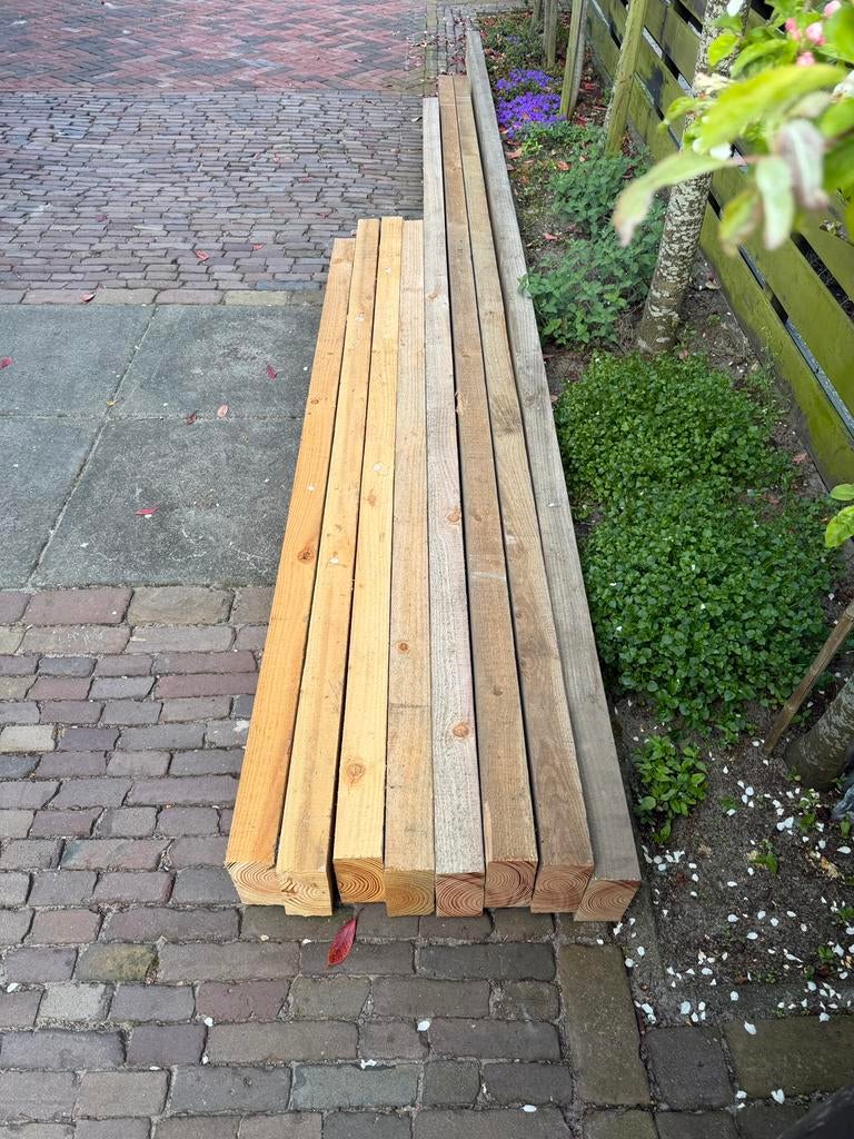 Douglas balken kopmaat 14,5x6,8, Ophalen, Zo goed als nieuw, 250 cm of meer, Balken