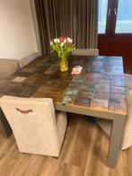 Eetkamer tafel, Gebruikt, 100 tot 150 cm, Vierkant, 200 cm of meer