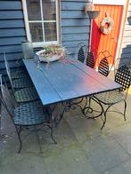 Gietijzeren tuinset, Tuin en Terras, Tuinsets en Loungesets, Ophalen, Overige materialen, Gebruikt, 8 zitplaatsen
