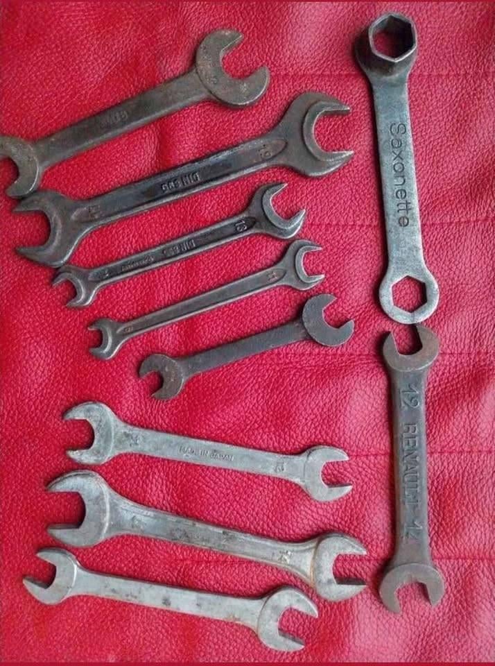 10 stuks diverse steeksleutels, Ophalen of Verzenden, Gebruikt