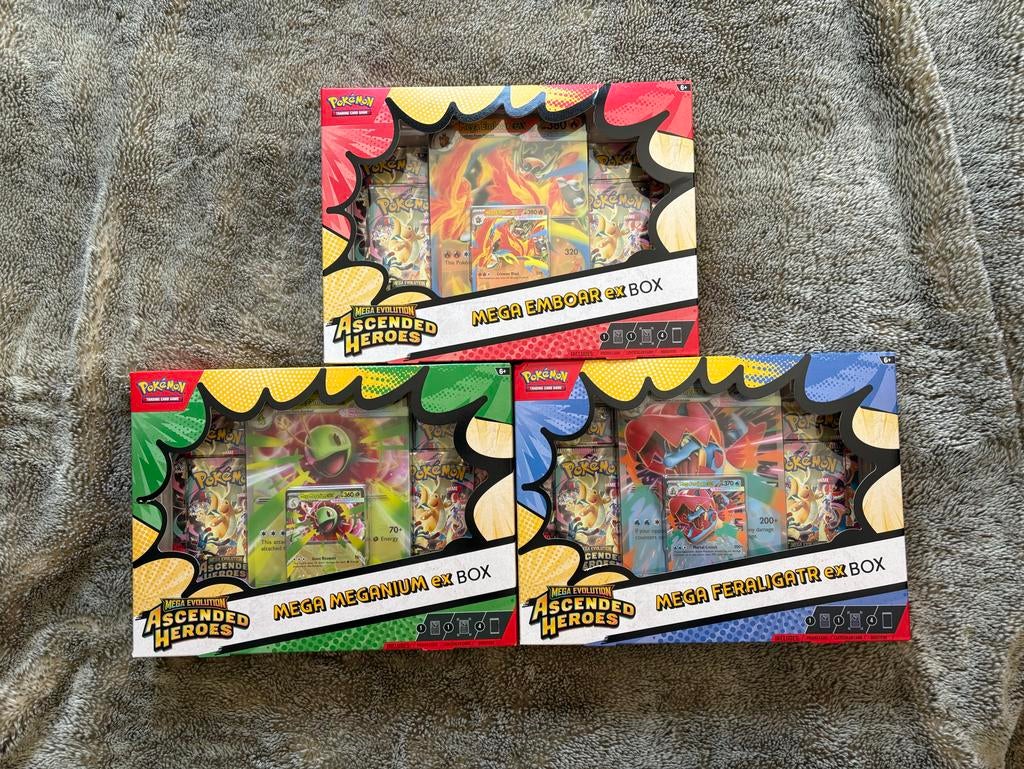 Pokémon Ascended Heroes Mega EX BOX, Hobby en Vrije tijd, Verzamelkaartspellen | Pokémon, Nieuw, Boosterbox, Foil, Ophalen