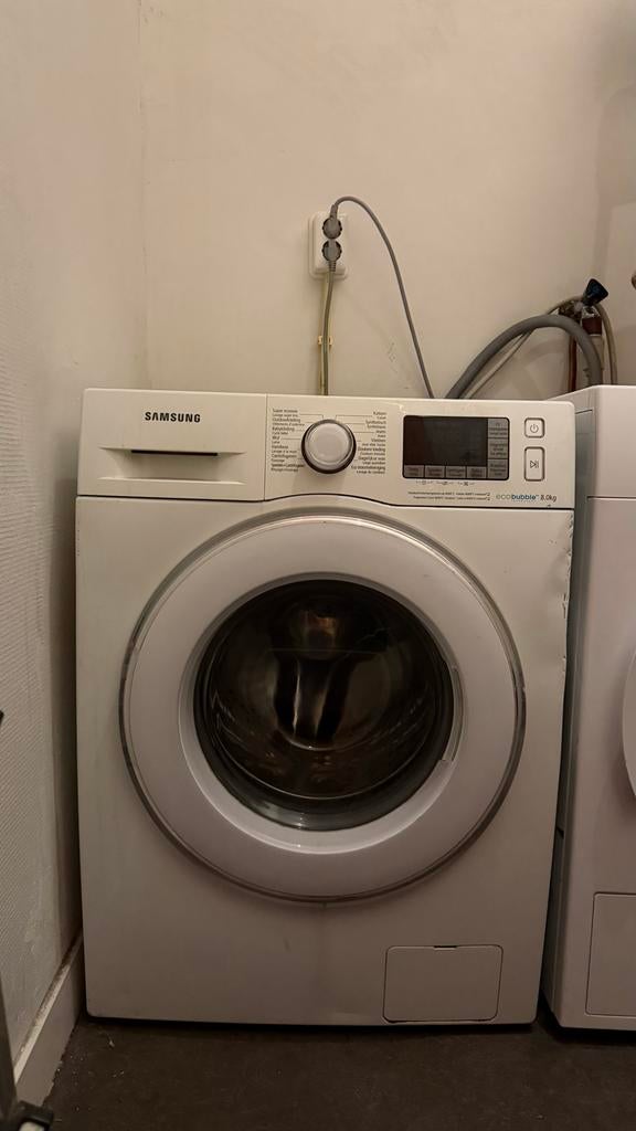 Samsung eco bubble 8.0 kg wasmachine, Ophalen, Gebruikt, Voorlader, 85 tot 90 cm