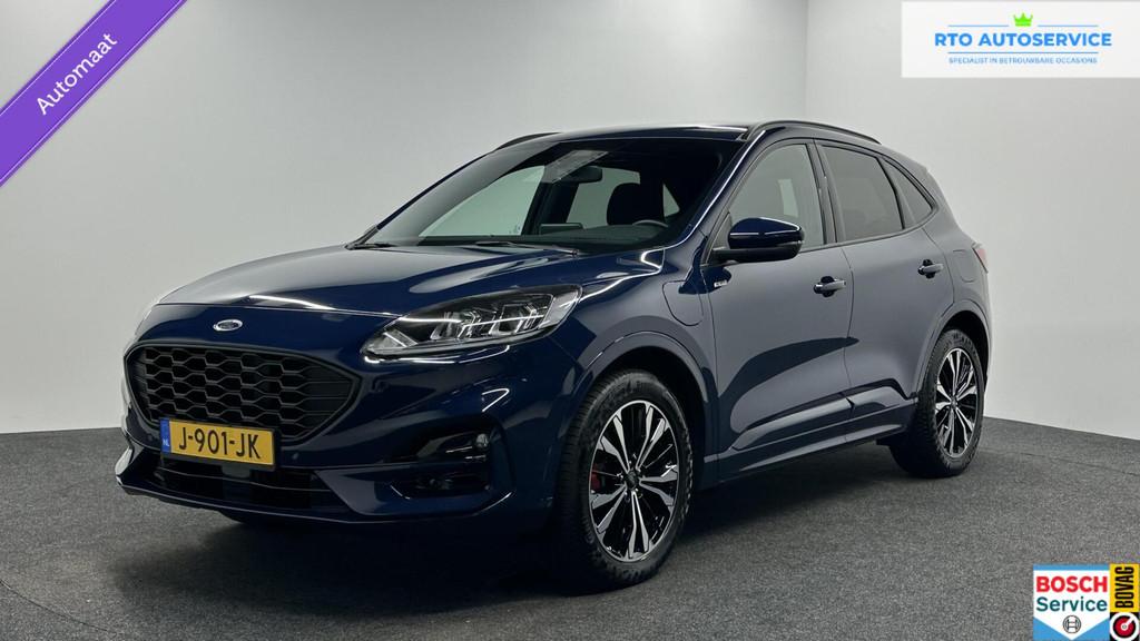 Ford Kuga 2.5 PHEV ST-Line ECC NAVI CRUISE DAB LM 81000 KM., Stof, Gebruikt, Met garantie (alle), Blauw
