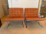 Barcelona chairs, Huis en Inrichting, Ophalen of Verzenden, Zo goed als nieuw, Leer, Twee