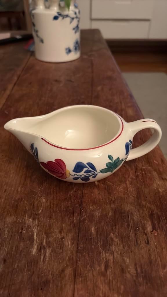 Melkkannetje boerenbont, Petrus Regout, Antiek en Kunst, Antiek | Servies los, Ophalen of Verzenden