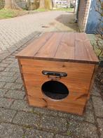 Mooie houten kattenbak ombouw kist, Ophalen, Gebruikt, Gesloten