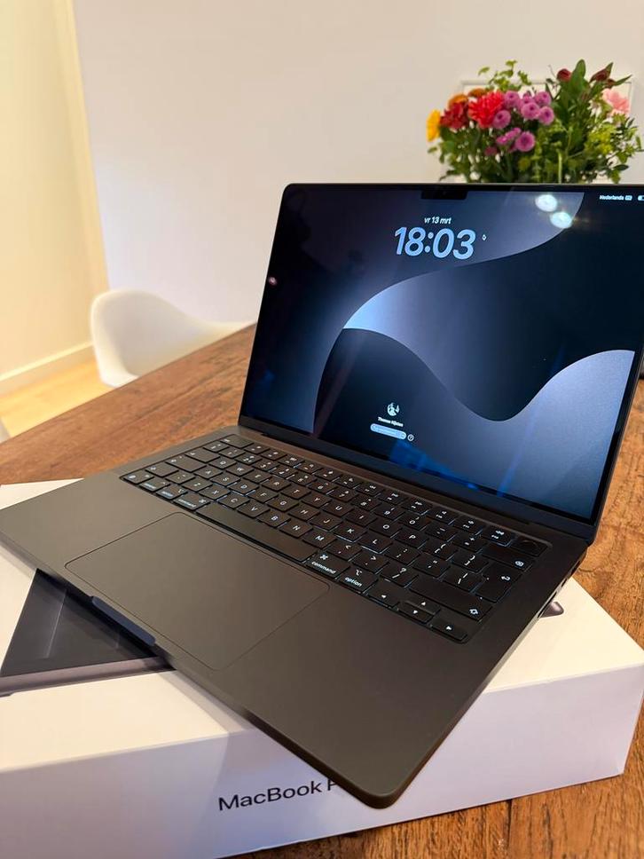 Apple MacBook Pro 14" M4 Pro (24GB/512GB) - 100% batterij, Computers en Software, Apple Macbooks, Zo goed als nieuw, MacBook Pro