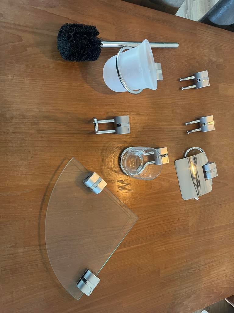 Badkamer garnituur set, Huis en Inrichting, Badkamer | Badtextiel en Accessoires, Ophalen, Gebruikt