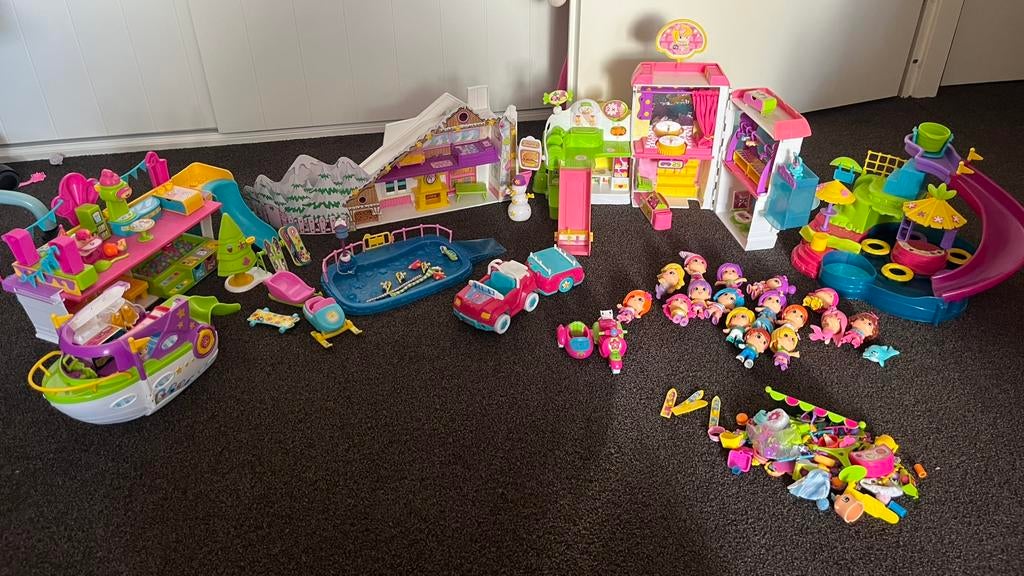 Grote Pinypon speelset: dagverblijf, auto, zwembad & meer!, Ophalen of Verzenden, Gebruikt, Meisje