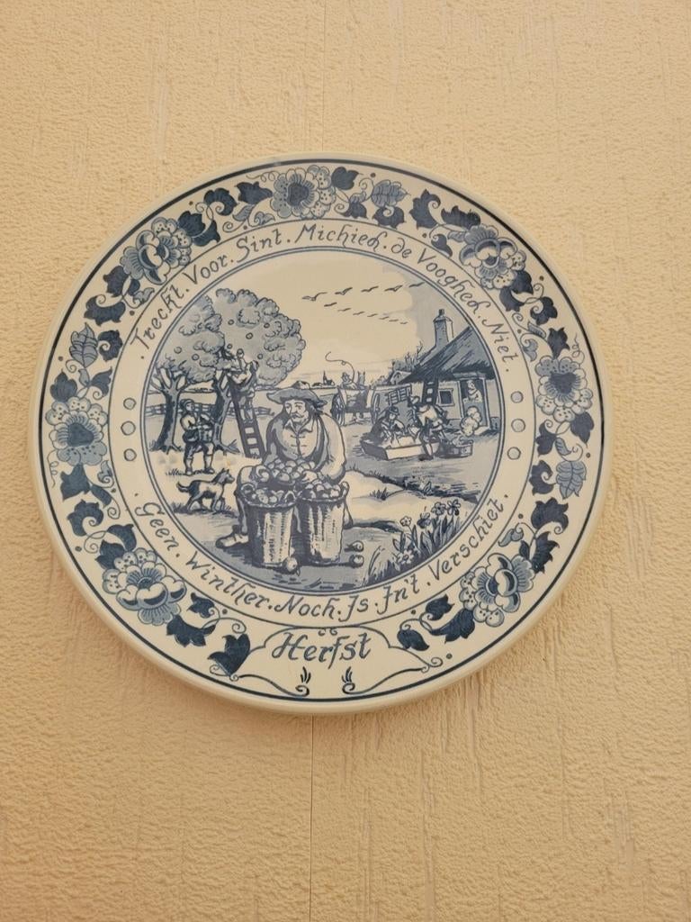 3 delfts blauwe bordjes, Antiek en Kunst, Ophalen of Verzenden